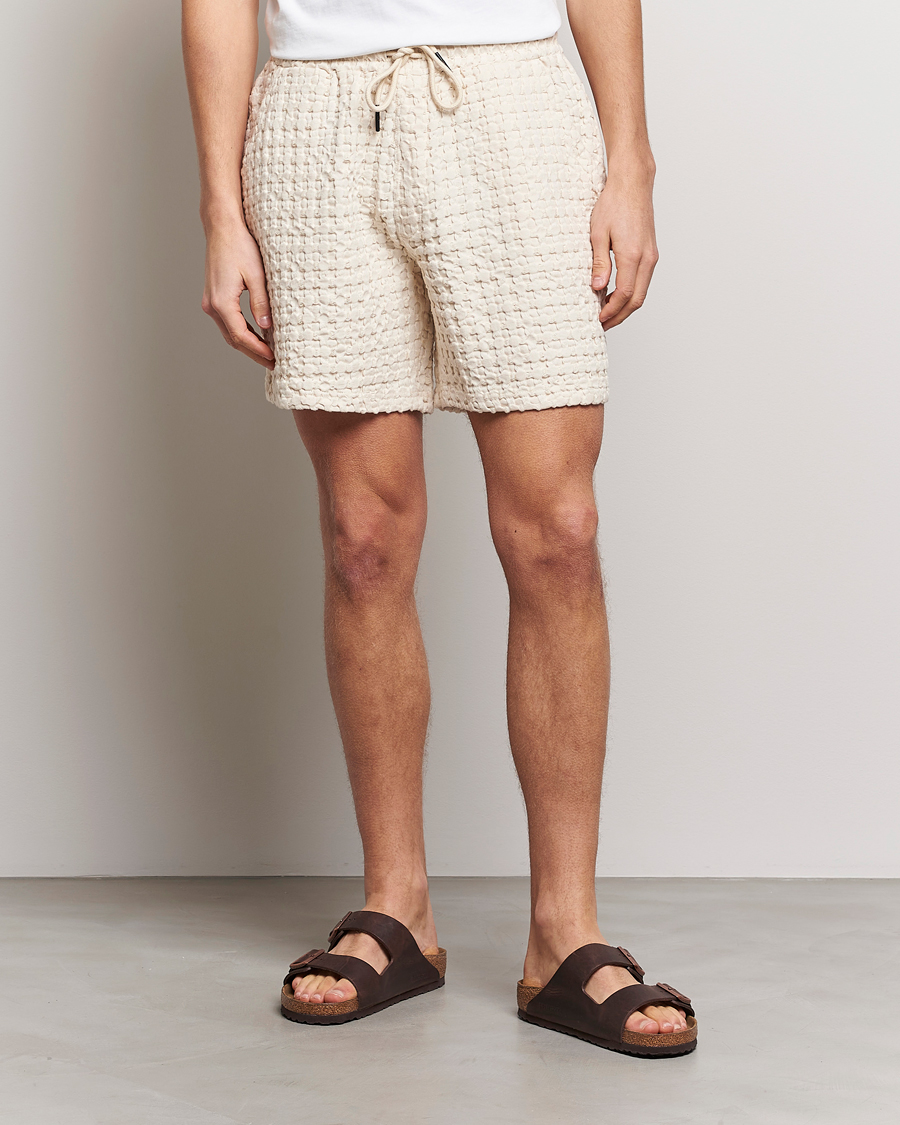 Homme | Shorts | OAS | Porto Waffle Shorts Ecru
