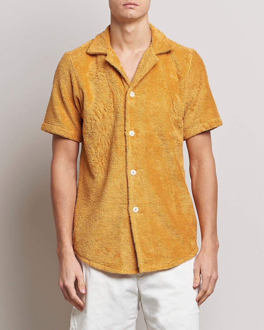 Men | Short Sleeve Shirts | OAS | Cuba Ruggy Shirt Mustard