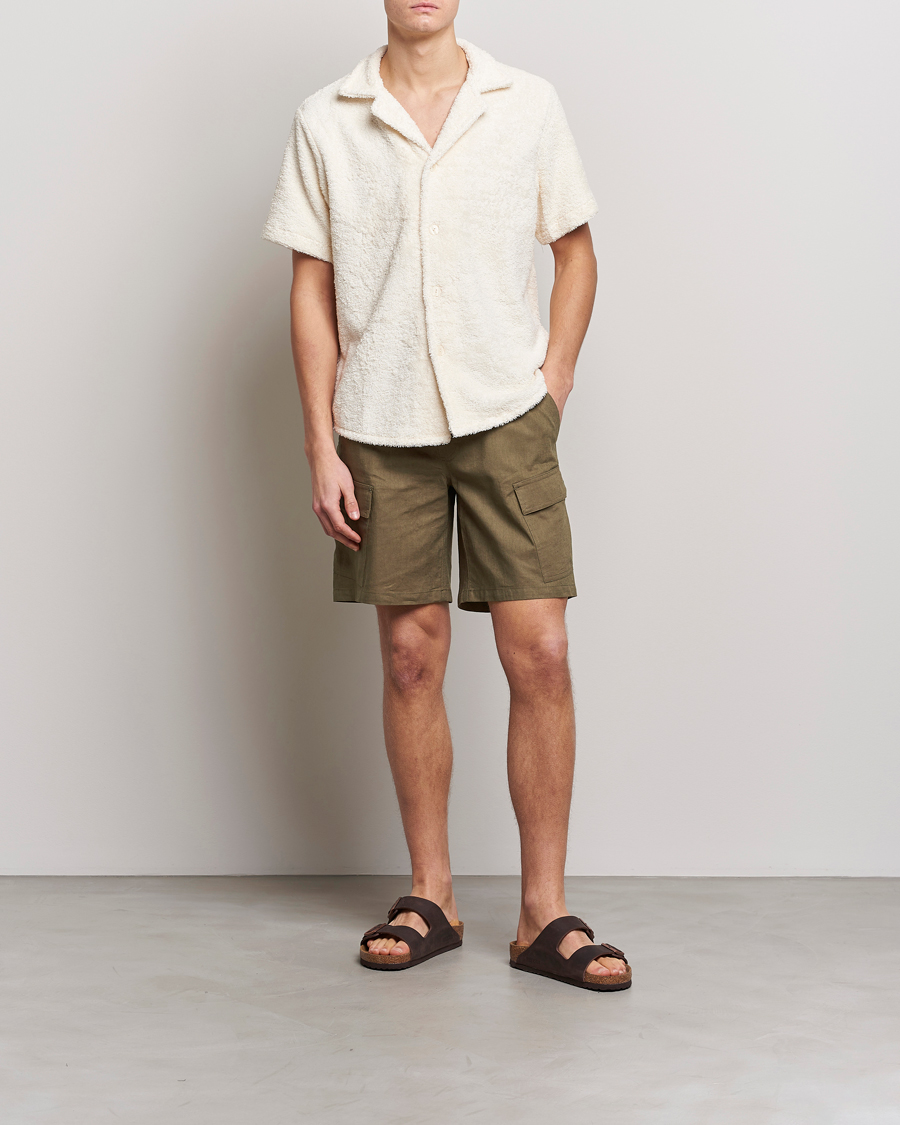Homme | Shorts | OAS | Cargo Linen Shorts Army
