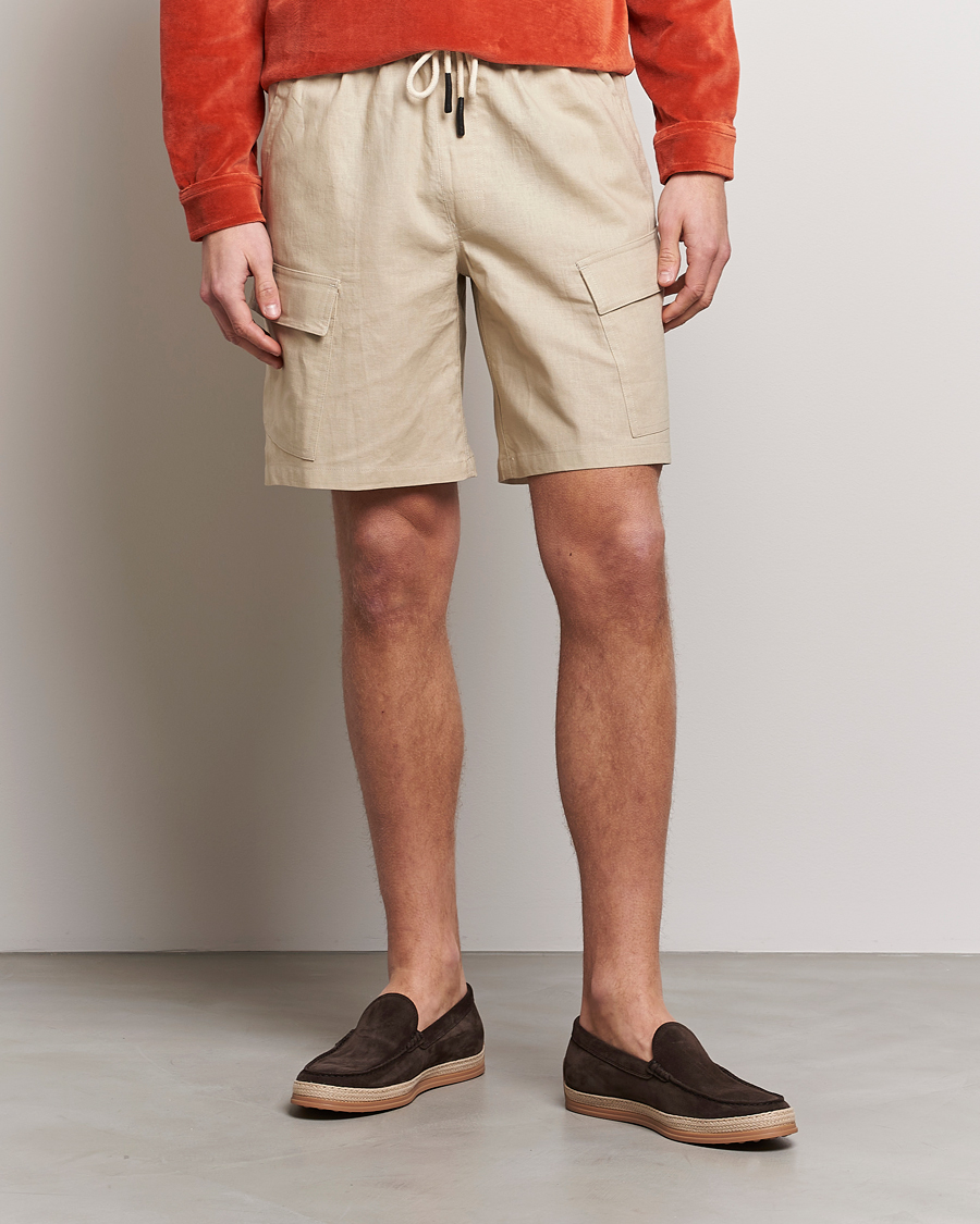 Homme | Shorts | OAS | Cargo Linen Shorts Beige