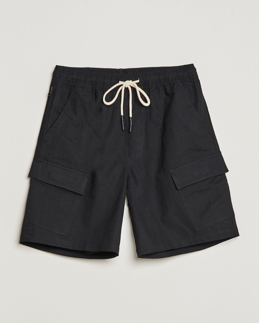 Homme | Shorts | OAS | Cargo Linen Shorts Black