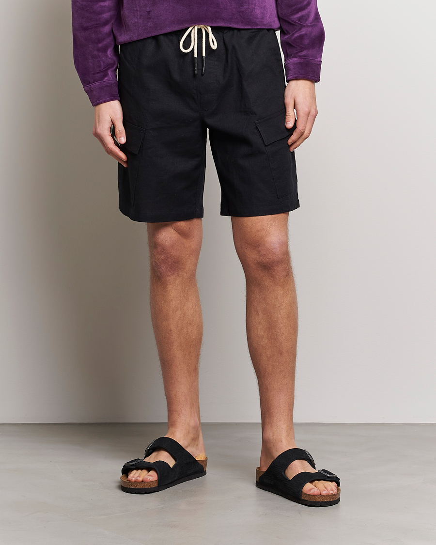 Homme | Shorts | OAS | Cargo Linen Shorts Black
