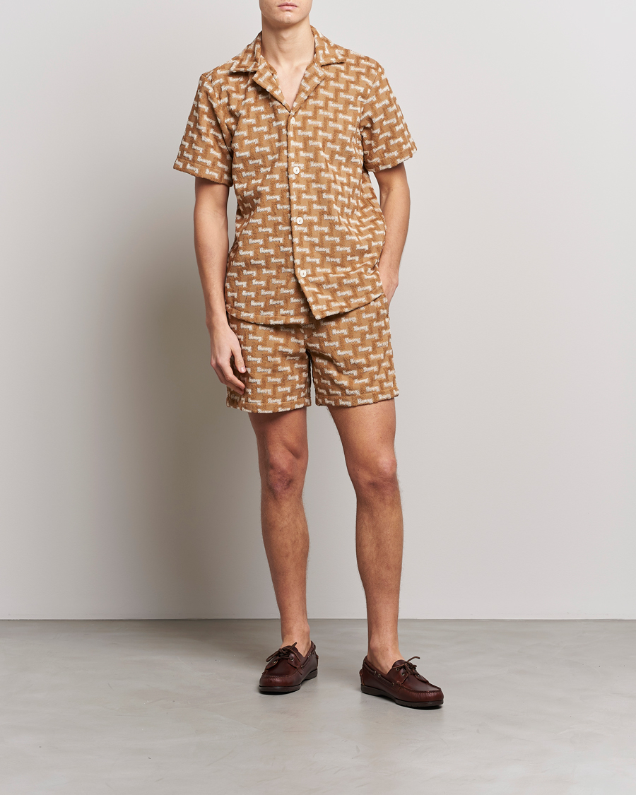 Homme | Chemises | OAS | Terry Cuba Short Sleeve Shirt Camel