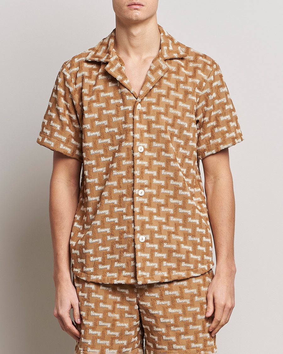 Homme | Chemises | OAS | Terry Cuba Short Sleeve Shirt Camel