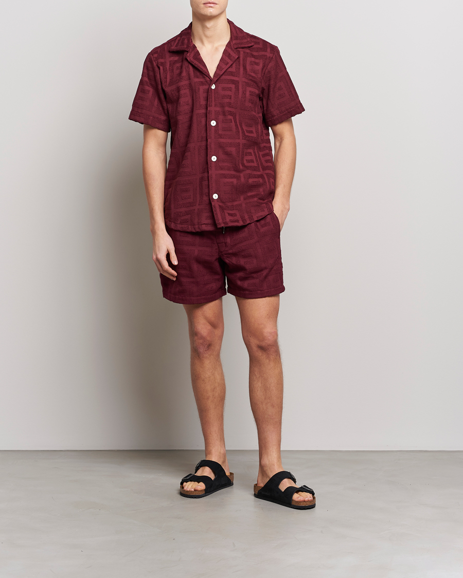 Homme | Chemises | OAS | Terry Cuba Short Sleeve Shirt Burgundy