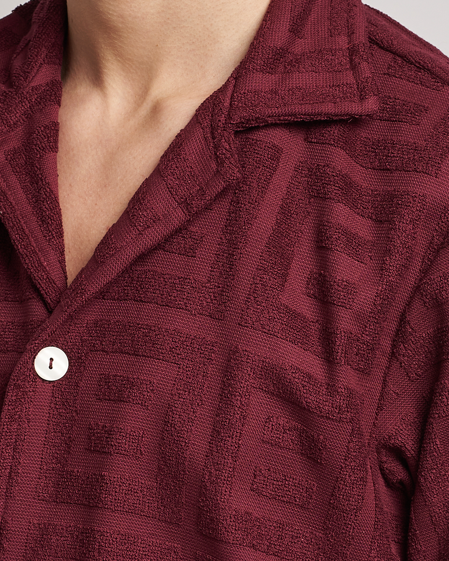 Homme | Chemises | OAS | Terry Cuba Short Sleeve Shirt Burgundy