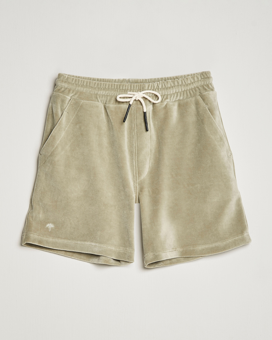 Homme | Shorts | OAS | Drawstring Velour Shorts Washed Grey