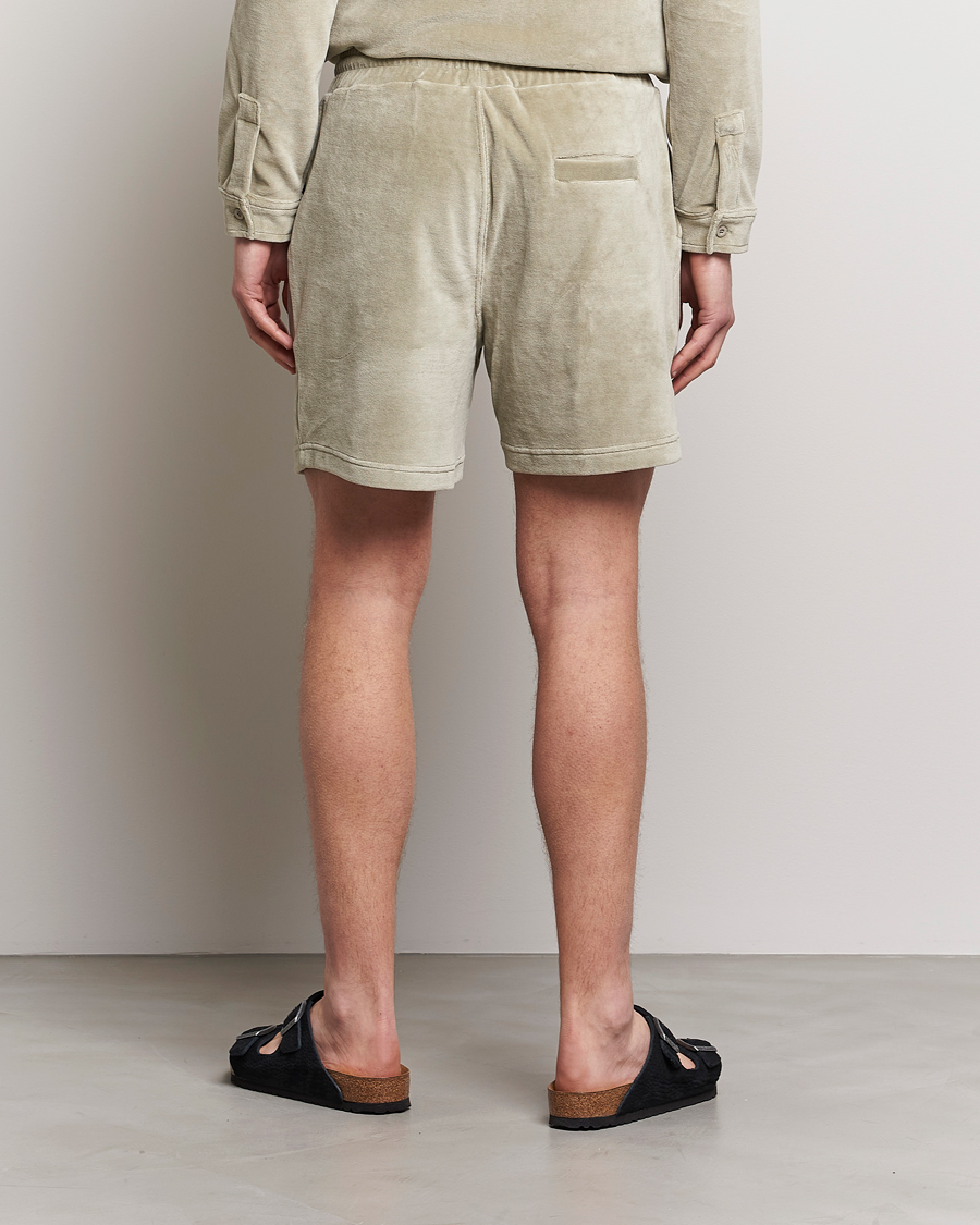 Homme | Shorts | OAS | Drawstring Velour Shorts Washed Grey