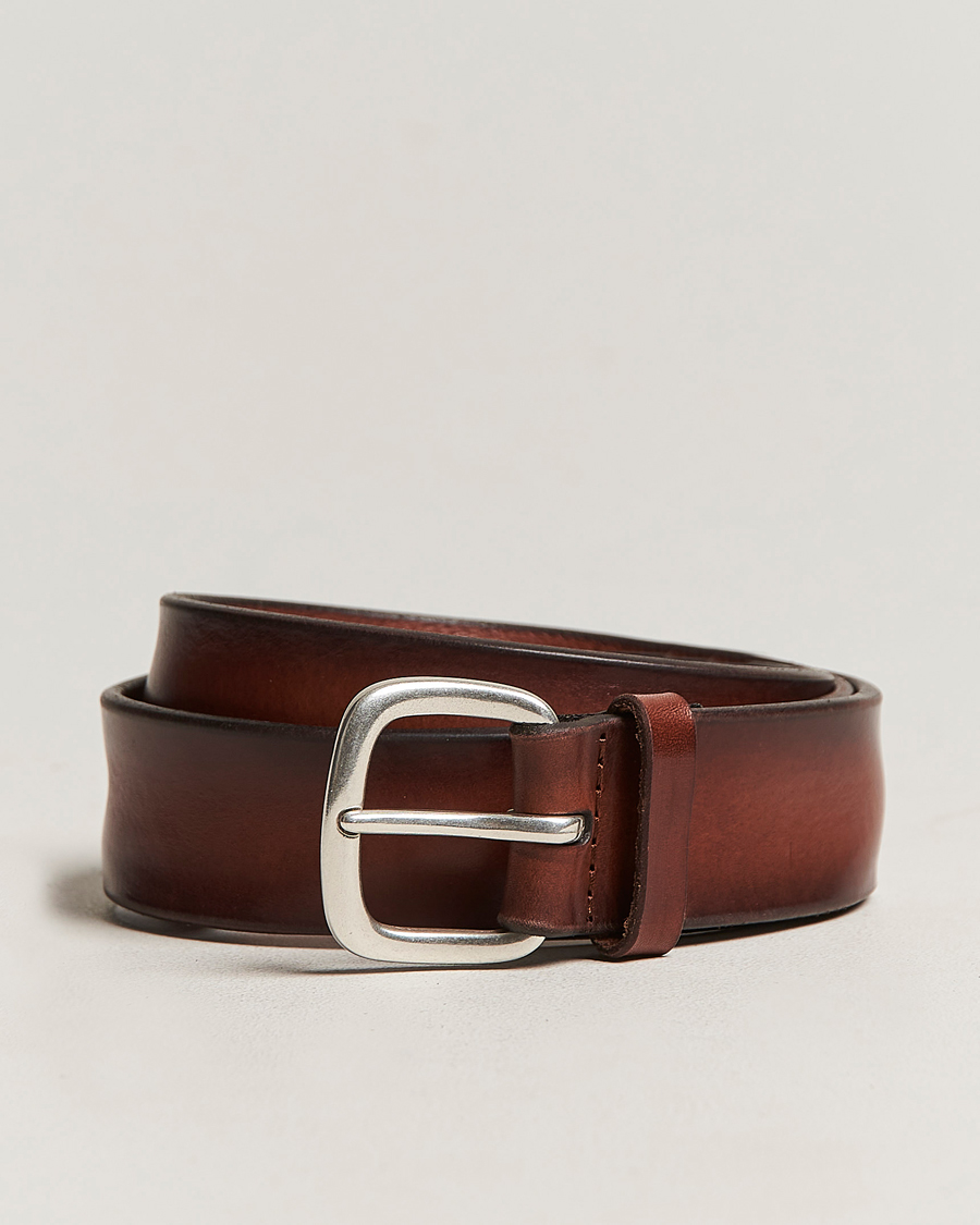 Homme | Orciani Vachetta Soft Leather Belt 3,5 cm Brown | Orciani | Vachetta Soft Leather Belt 3,5 cm Brown