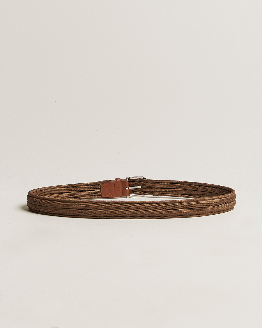 Homme | Orciani Elasticated Belt 3,5 cm Cognac | Orciani | Elasticated Belt 3,5 cm Cognac