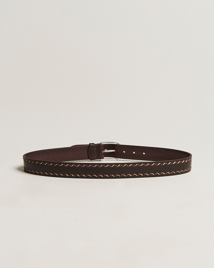 Homme | Orciani Bull Gaucho Leather Belt Dark Brown | Orciani | Bull Gaucho Leather Belt Dark Brown