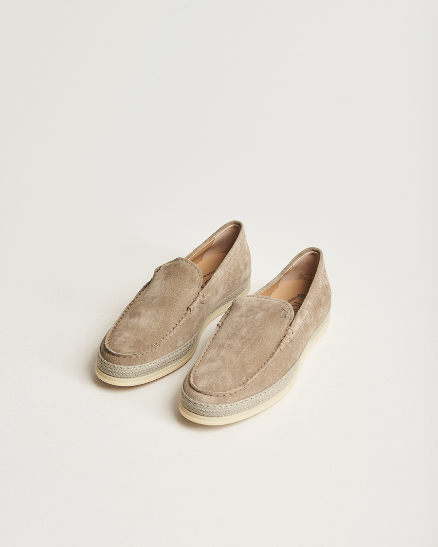 Homme | Tod's Raffia Loafers Taupe Suede | Tod's | Raffia Loafers Taupe Suede