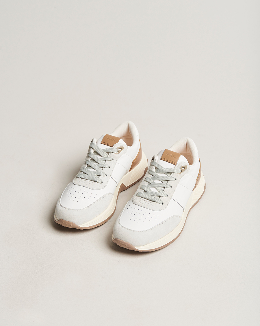 Homme | Tod's Luxury Running Sneakers White Calf | Tod's | Luxury Running Sneakers White Calf