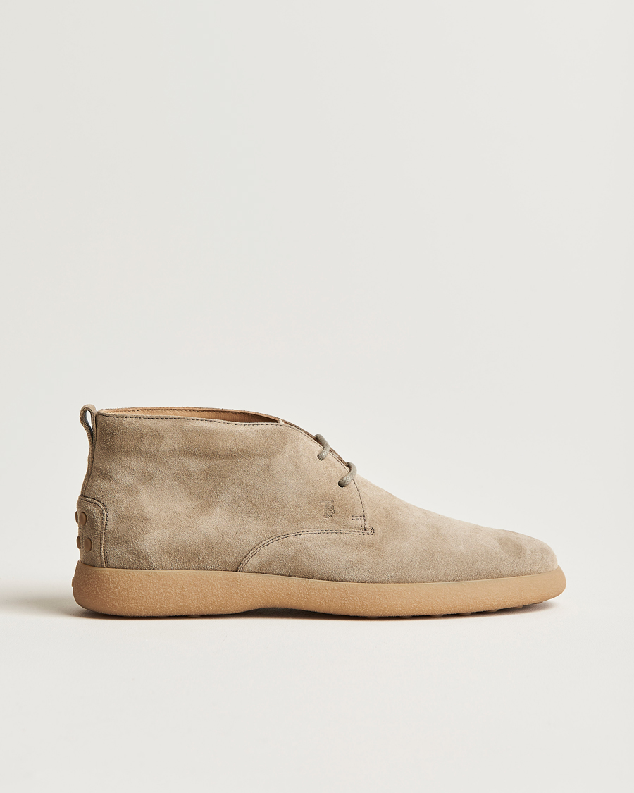 Homme | Tod's Gommino Chukka Boots Taupe Suede | Tod's | Gommino Chukka Boots Taupe Suede