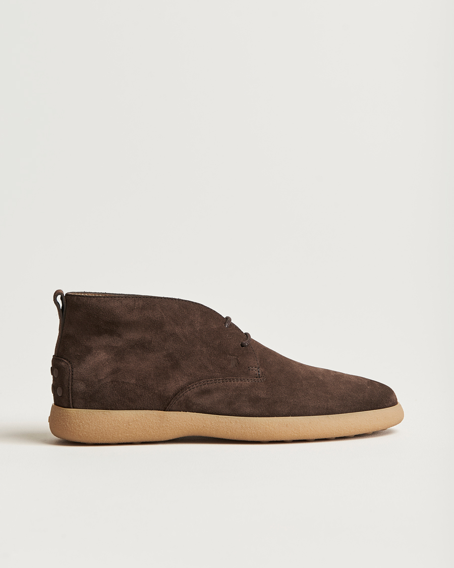 Homme | Tod's Gommino Chukka Boots Dark Brown Suede | Tod's | Gommino Chukka Boots Dark Brown Suede