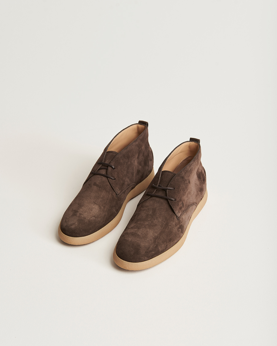 Homme | Tod's Gommino Chukka Boots Dark Brown Suede | Tod's | Gommino Chukka Boots Dark Brown Suede