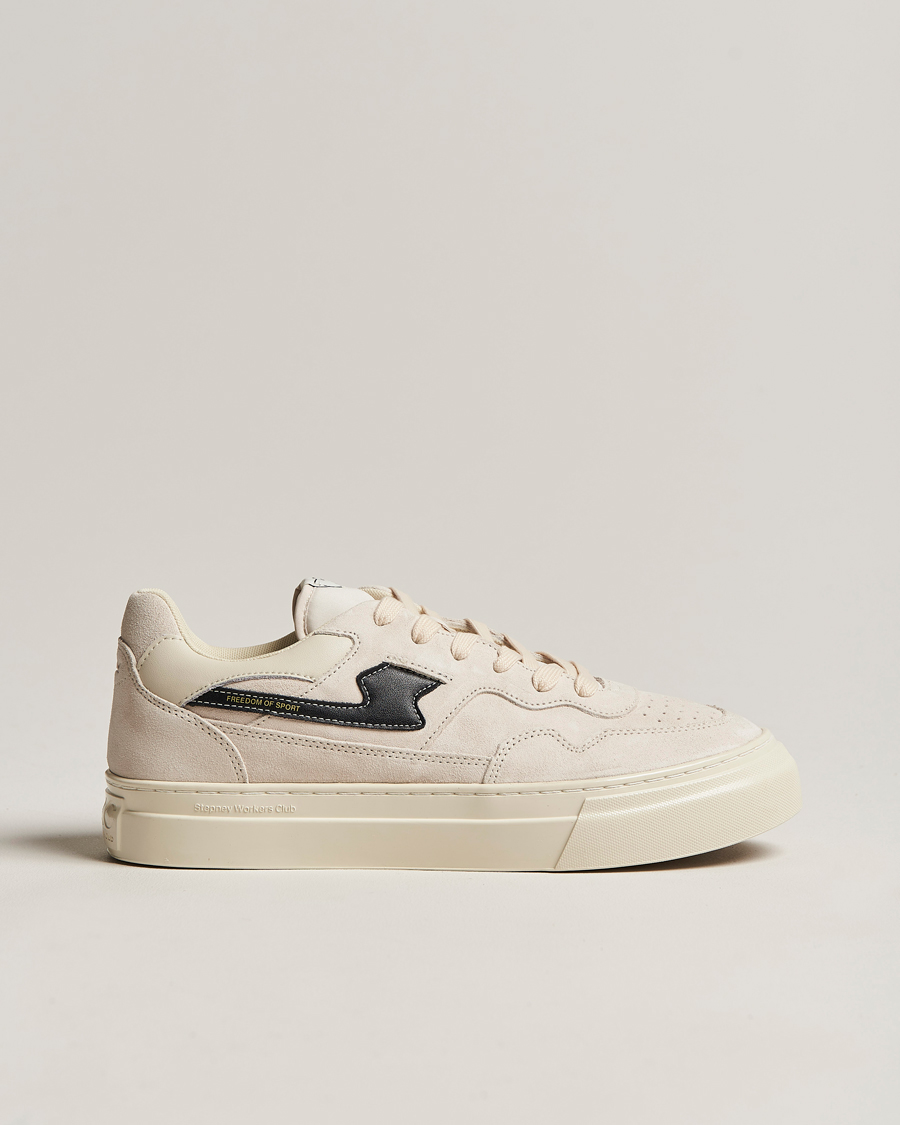 Homme | Stepney Workers Club Pearl S-Strike Suede Sneaker Ecru/Black | Stepney Workers Club | Pearl S-Strike Suede Sneaker Ecru/Black