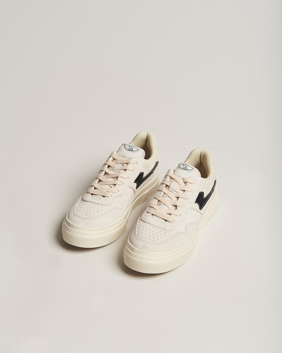 Homme | Stepney Workers Club Pearl S-Strike Suede Sneaker Ecru/Black | Stepney Workers Club | Pearl S-Strike Suede Sneaker Ecru/Black