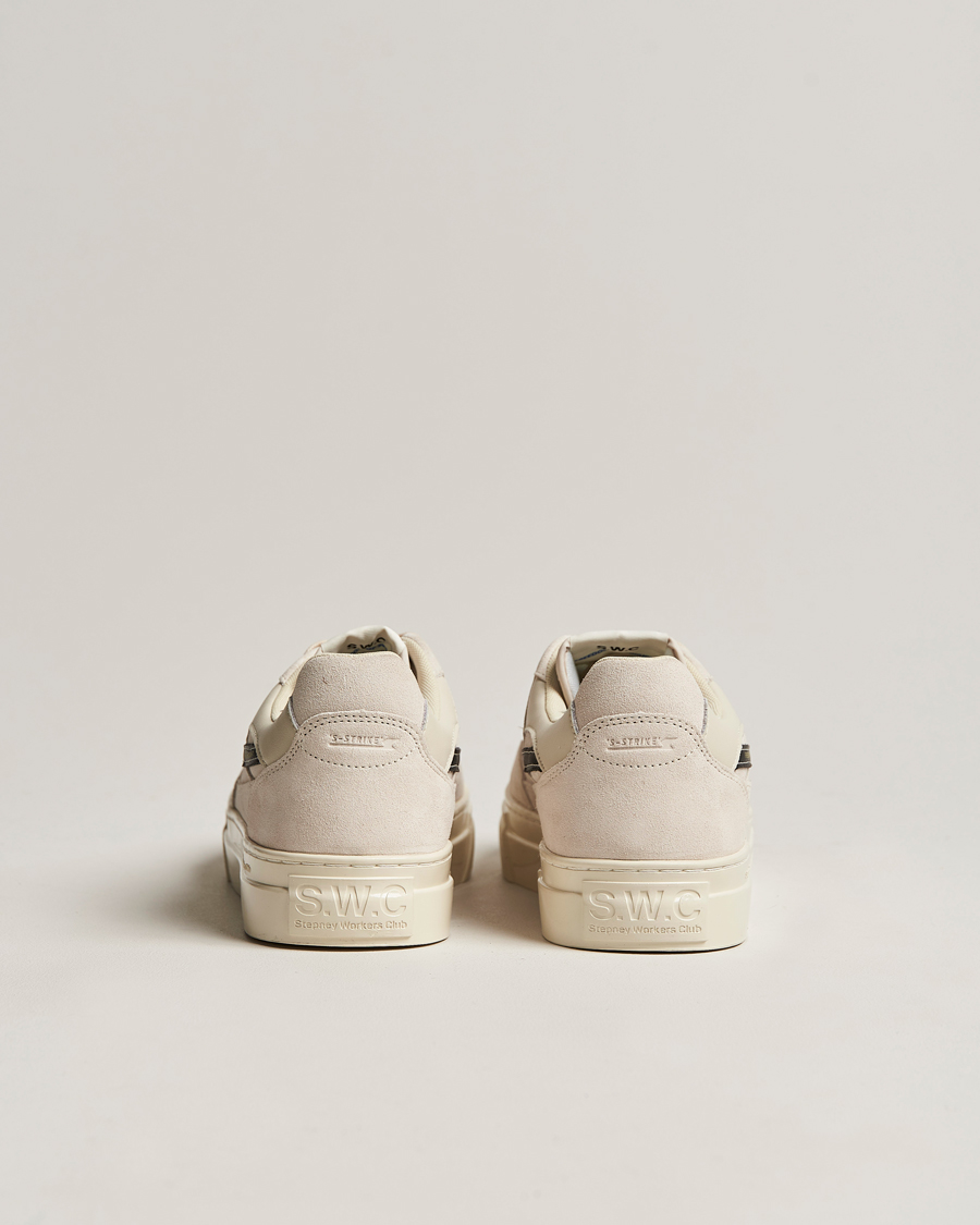 Homme | Stepney Workers Club Pearl S-Strike Suede Sneaker Ecru/Black | Stepney Workers Club | Pearl S-Strike Suede Sneaker Ecru/Black