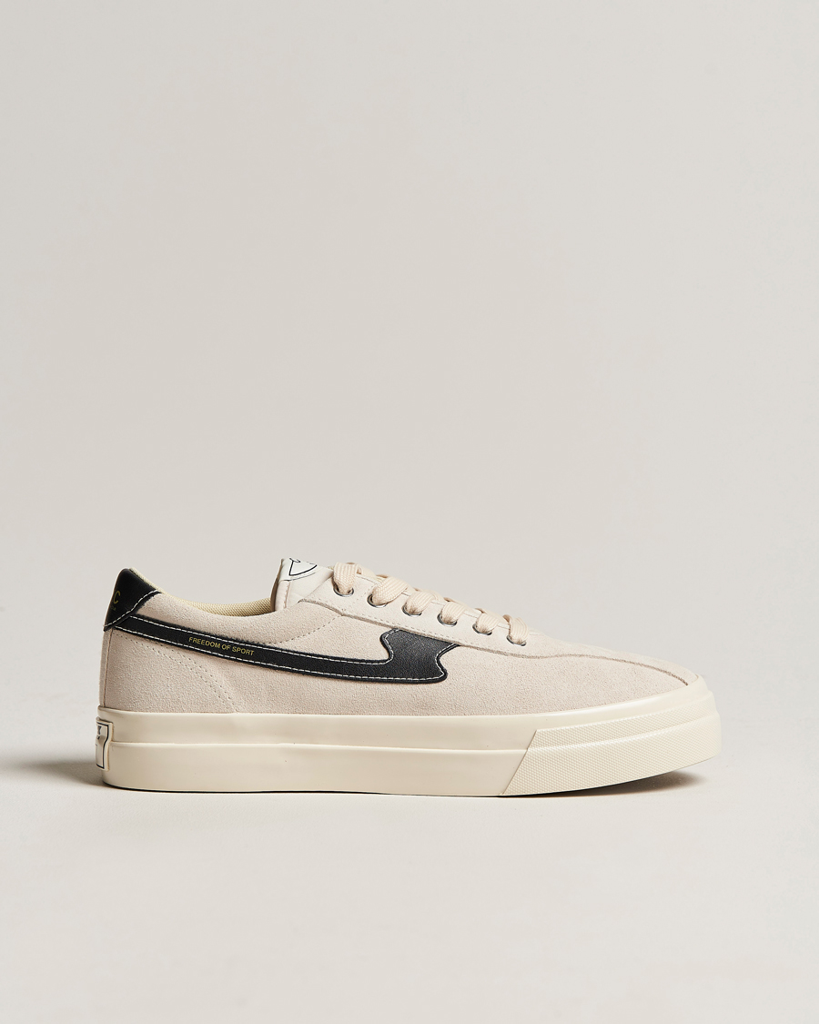 Homme | Stepney Workers Club Dellow S-Strike Suede Sneaker Ecru/Black | Stepney Workers Club | Dellow S-Strike Suede Sneaker Ecru/Black