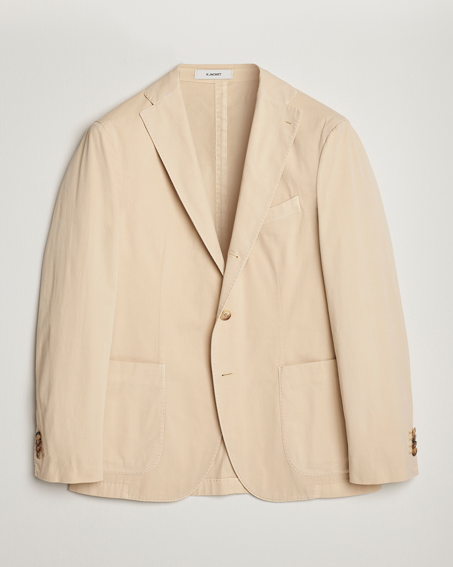 Homme | Blazers | Boglioli | K Jacket Cotton Stretch Blazer Light Beige