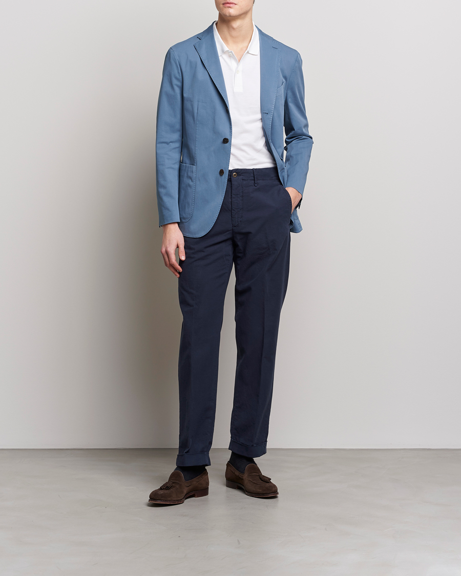 Homme | Blazers | Boglioli | K Jacket Cotton Stretch Blazer Dusty Blue