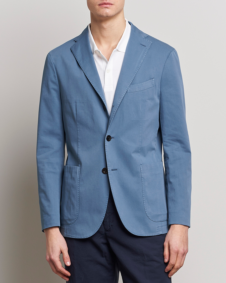 Homme | Blazers | Boglioli | K Jacket Cotton Stretch Blazer Dusty Blue