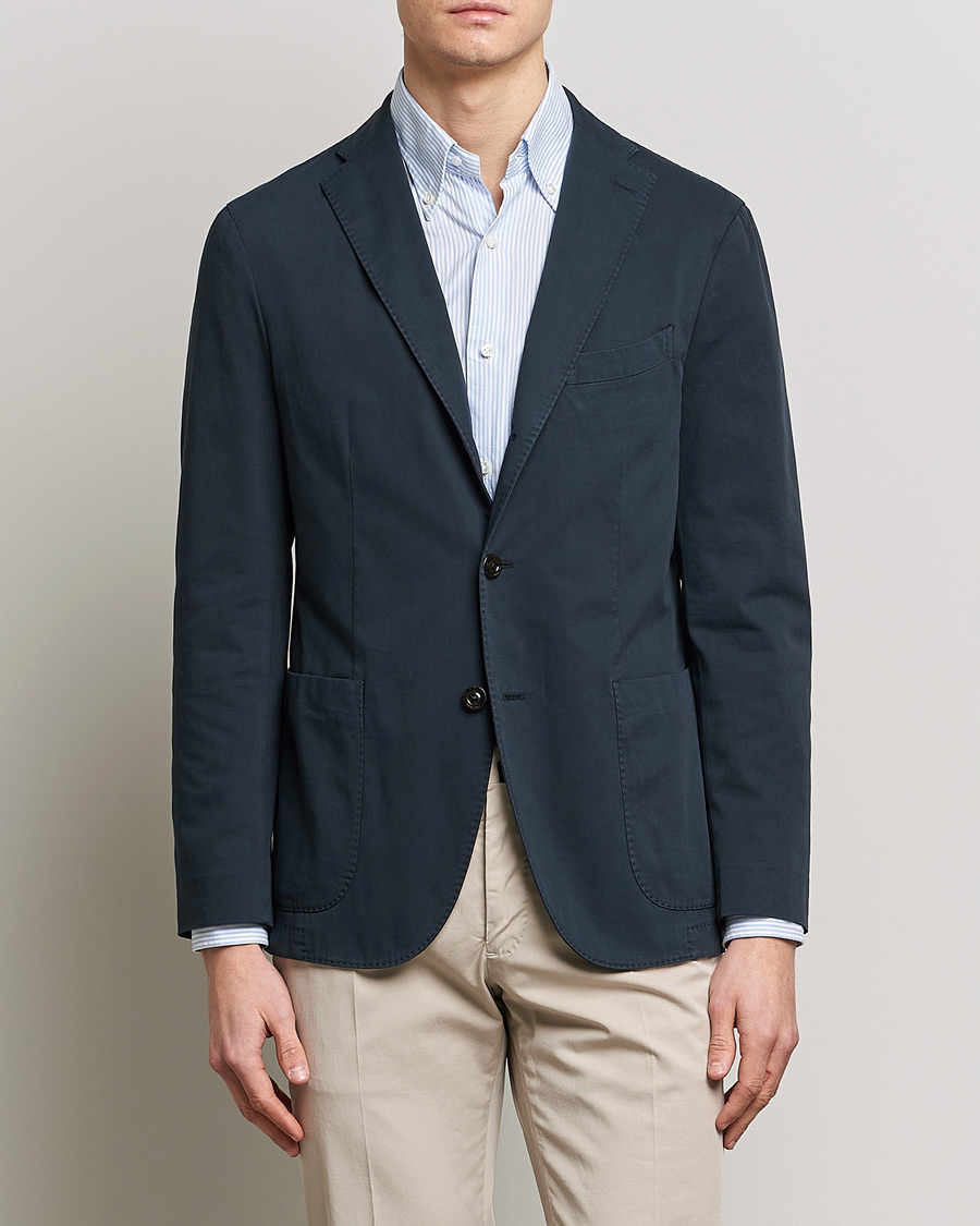 Homme | Blazers | Boglioli | K Jacket Cotton Stretch Blazer Navy