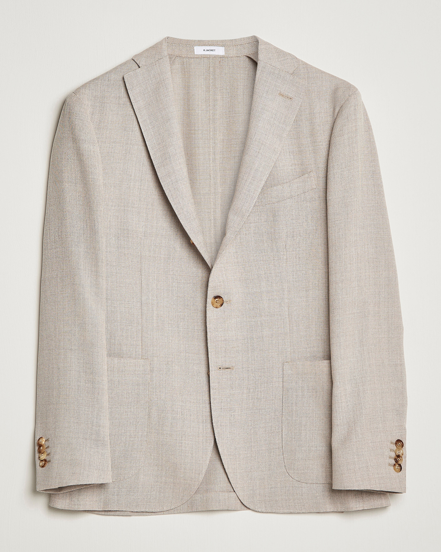 Homme | Blazers | Boglioli | K Jacket Wool Hopsack Blazer Beige