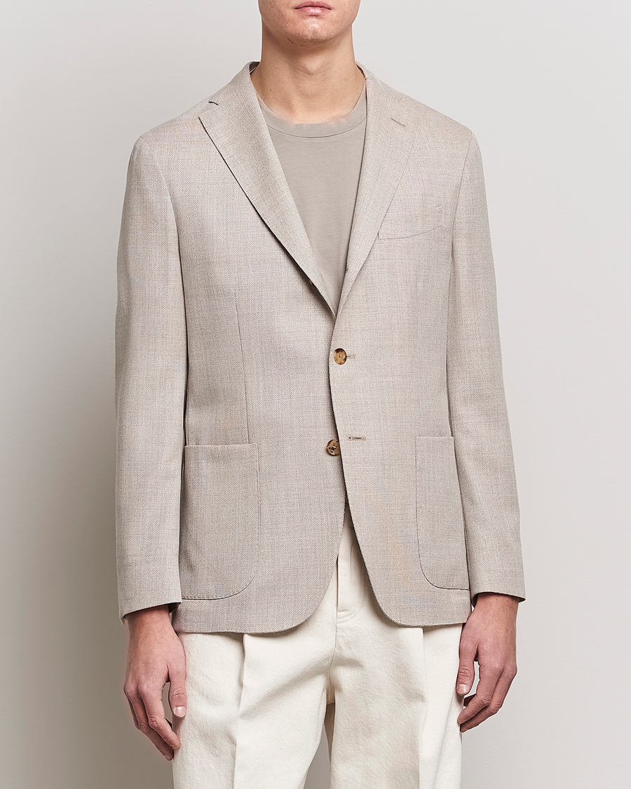 Homme | Blazers | Boglioli | K Jacket Wool Hopsack Blazer Beige
