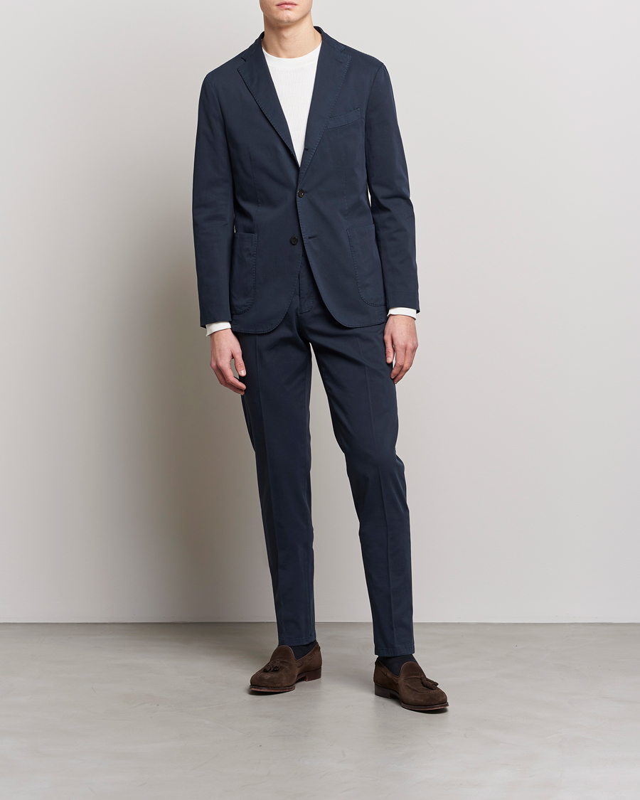 Homme | Costumes | Boglioli | K Jacket Cotton Stretch Suit Navy