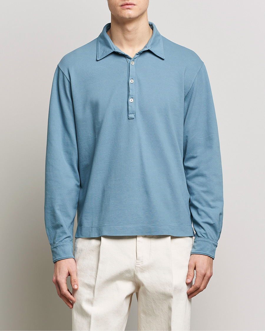 Homme | Pulls Et Tricots | Boglioli | Long Sleeve Polo Light Blue