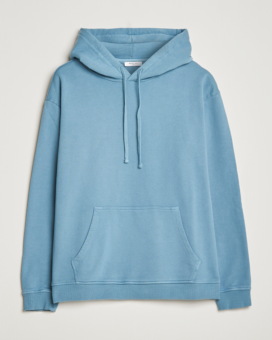 Homme | Pulls Et Tricots | Boglioli | Hooded Sweater Dusty Blue