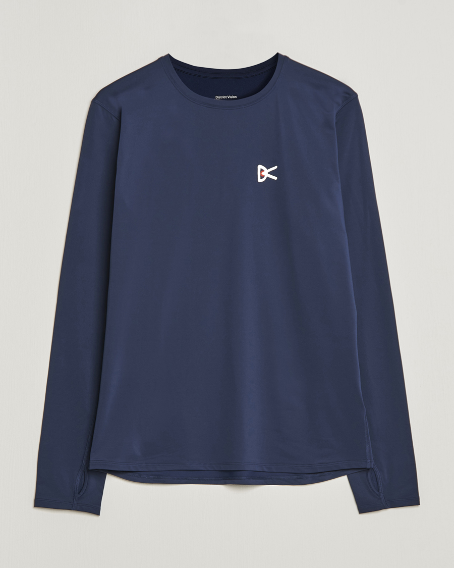 Homme | T-shirts | District Vision | Deva-Tech Long Sleeve T-Shirt Navy