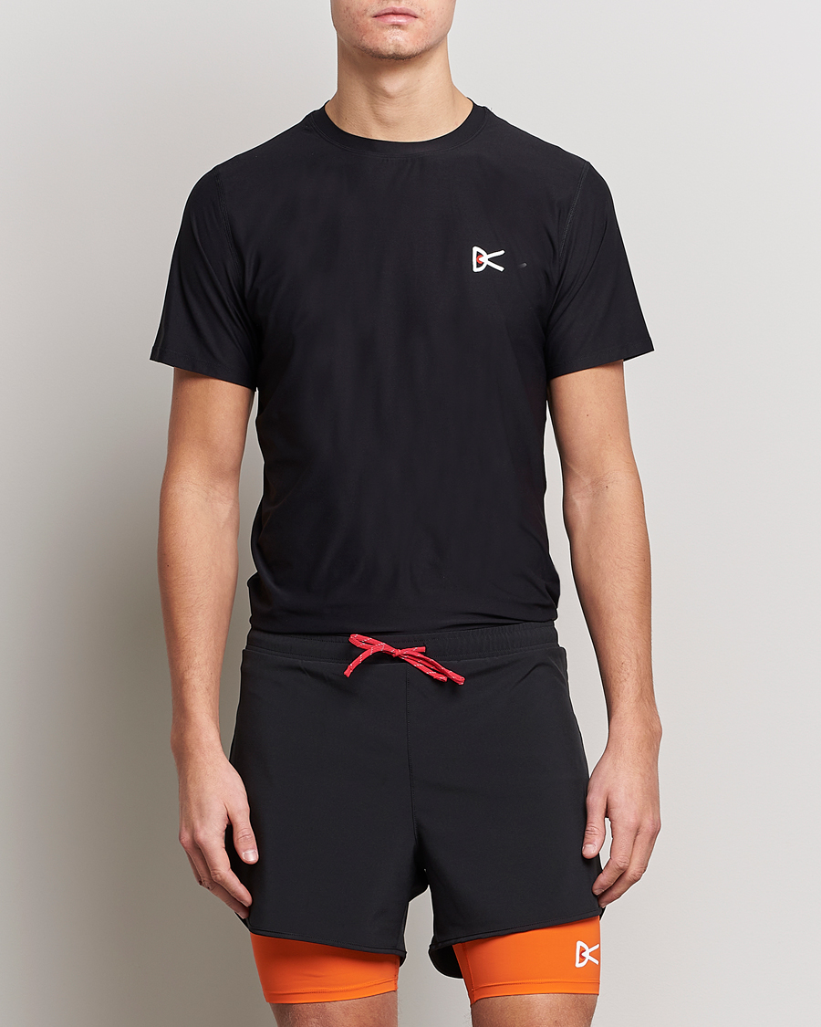 Homme | Pulls Et Tricots | District Vision | Aloe-Tech Short Sleeve T-Shirt Black