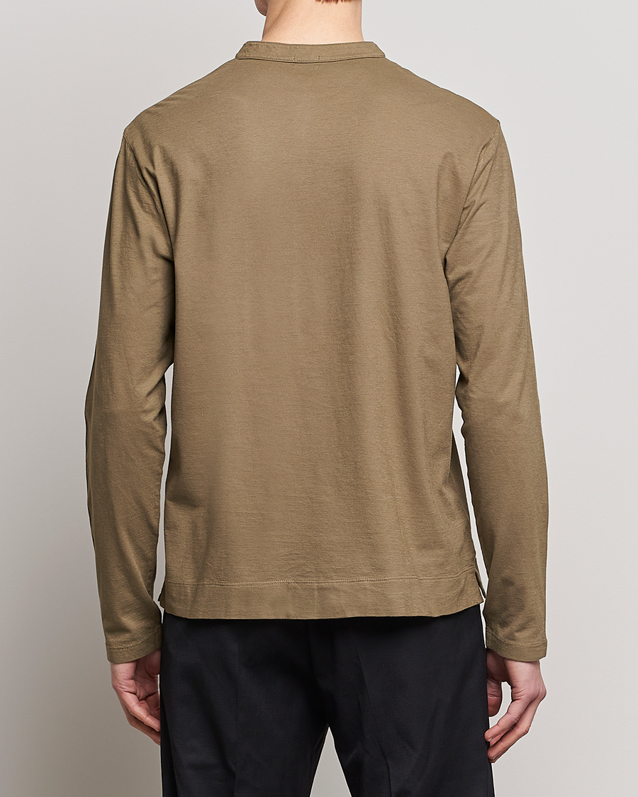 Homme | Pulls Et Tricots | Massimo Alba | Hawai Watercolor Henley Green Desert