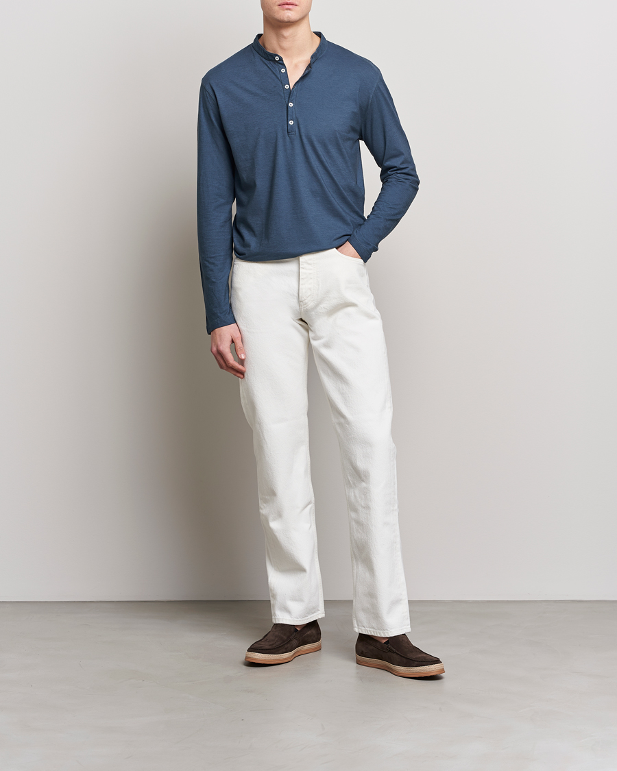 Homme | Pulls Et Tricots | Massimo Alba | Hawai Watercolor Henley Moon Rock