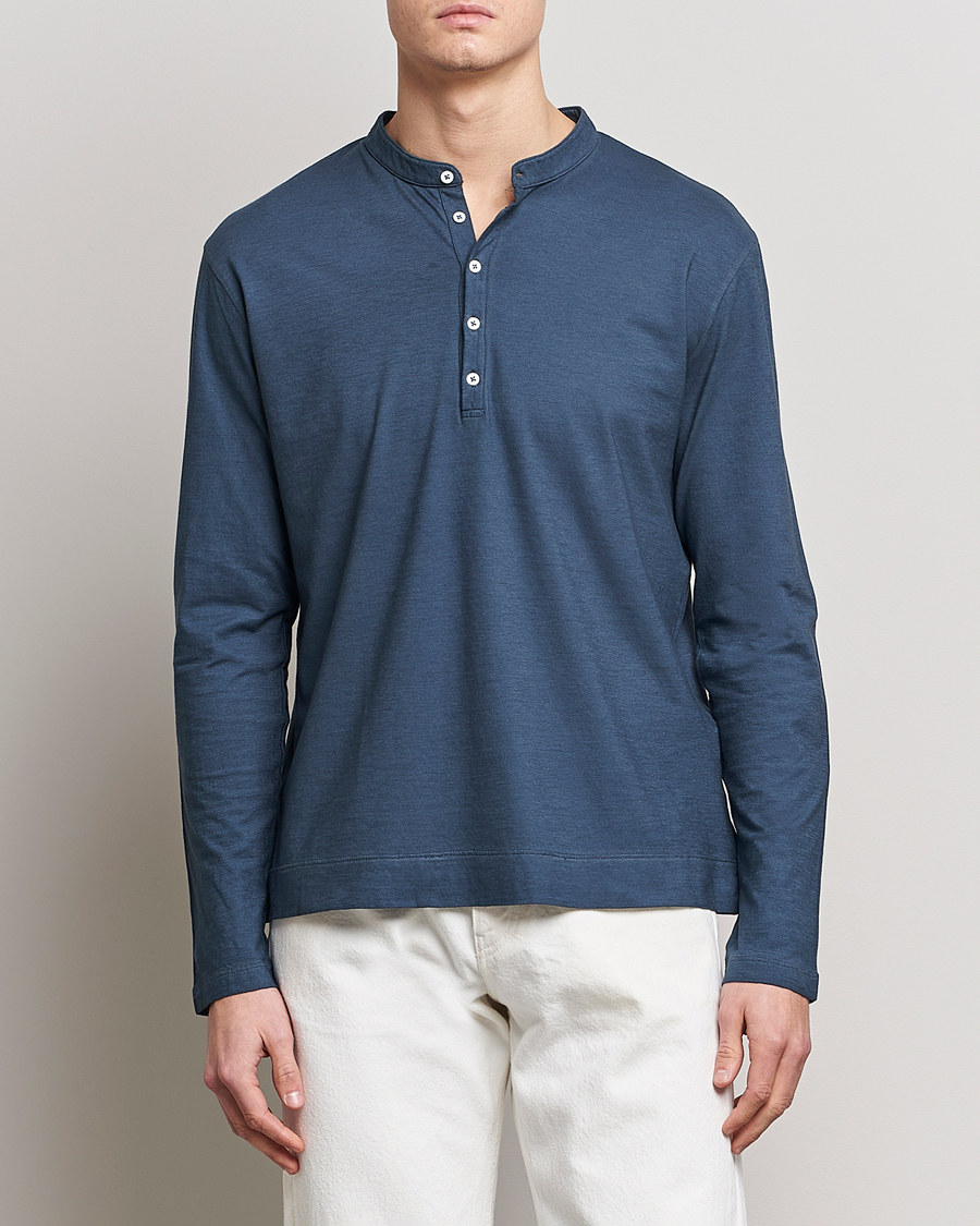 Homme | Pulls Et Tricots | Massimo Alba | Hawai Watercolor Henley Moon Rock