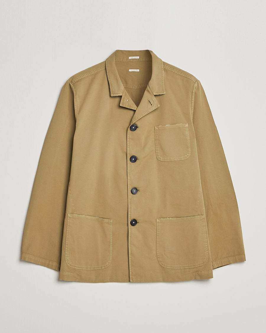 Homme | Manteaux Et Vestes | Massimo Alba | Florida Stone Washed Shirt Jacket Green Desert
