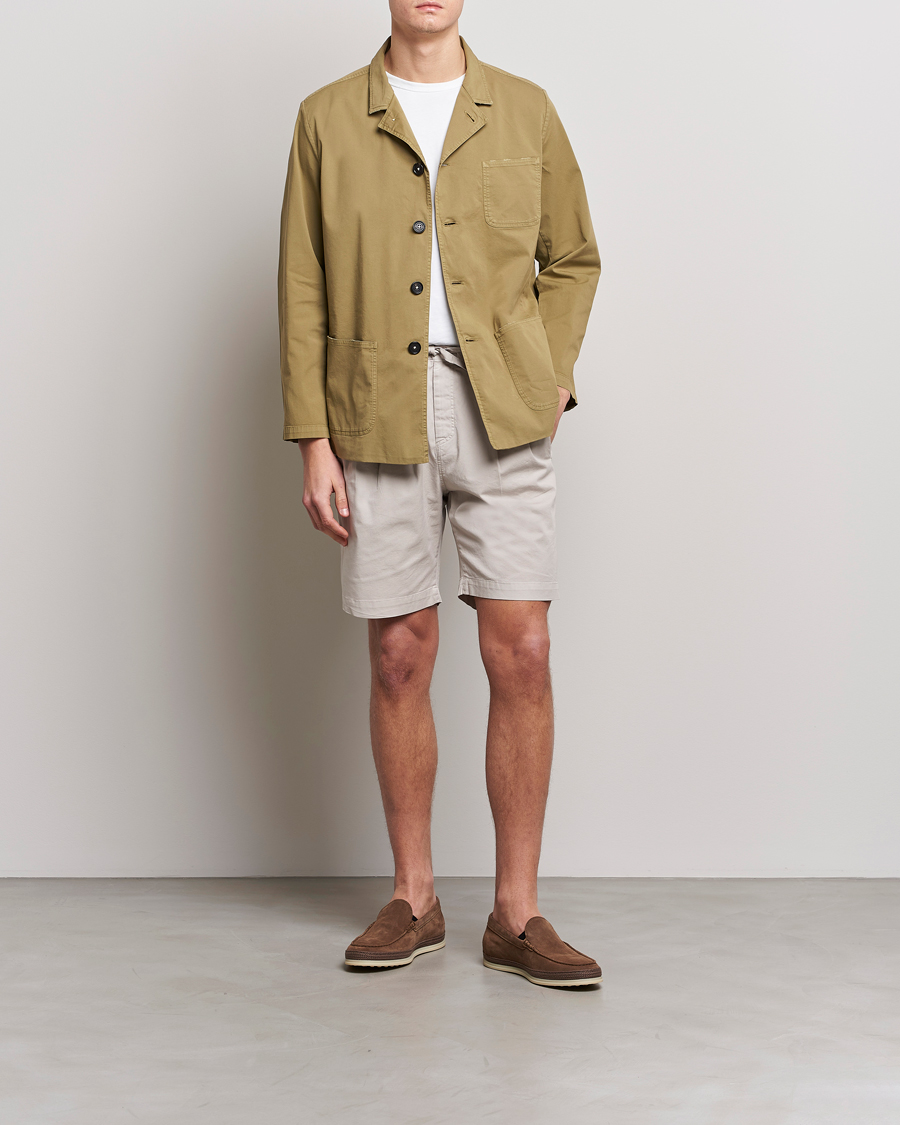 Homme | Manteaux Et Vestes | Massimo Alba | Florida Stone Washed Shirt Jacket Green Desert
