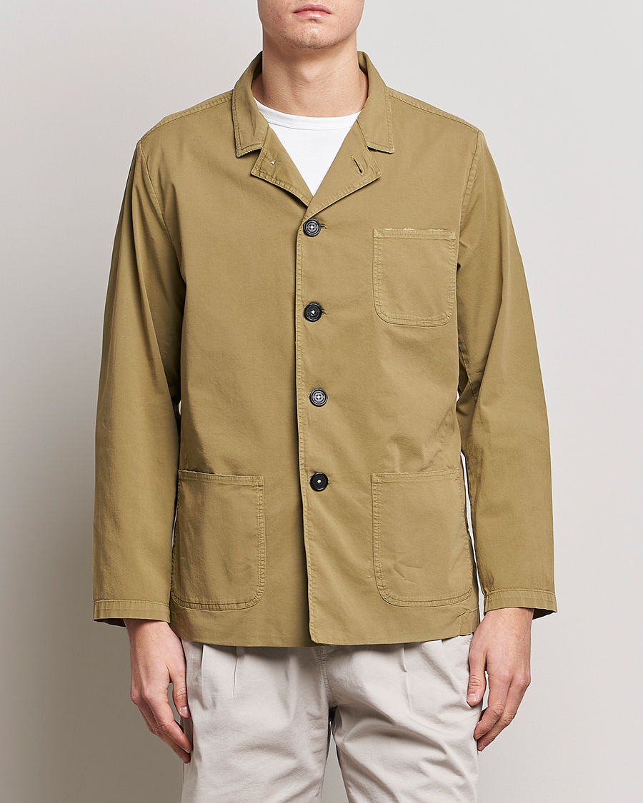 Homme | Manteaux Et Vestes | Massimo Alba | Florida Stone Washed Shirt Jacket Green Desert