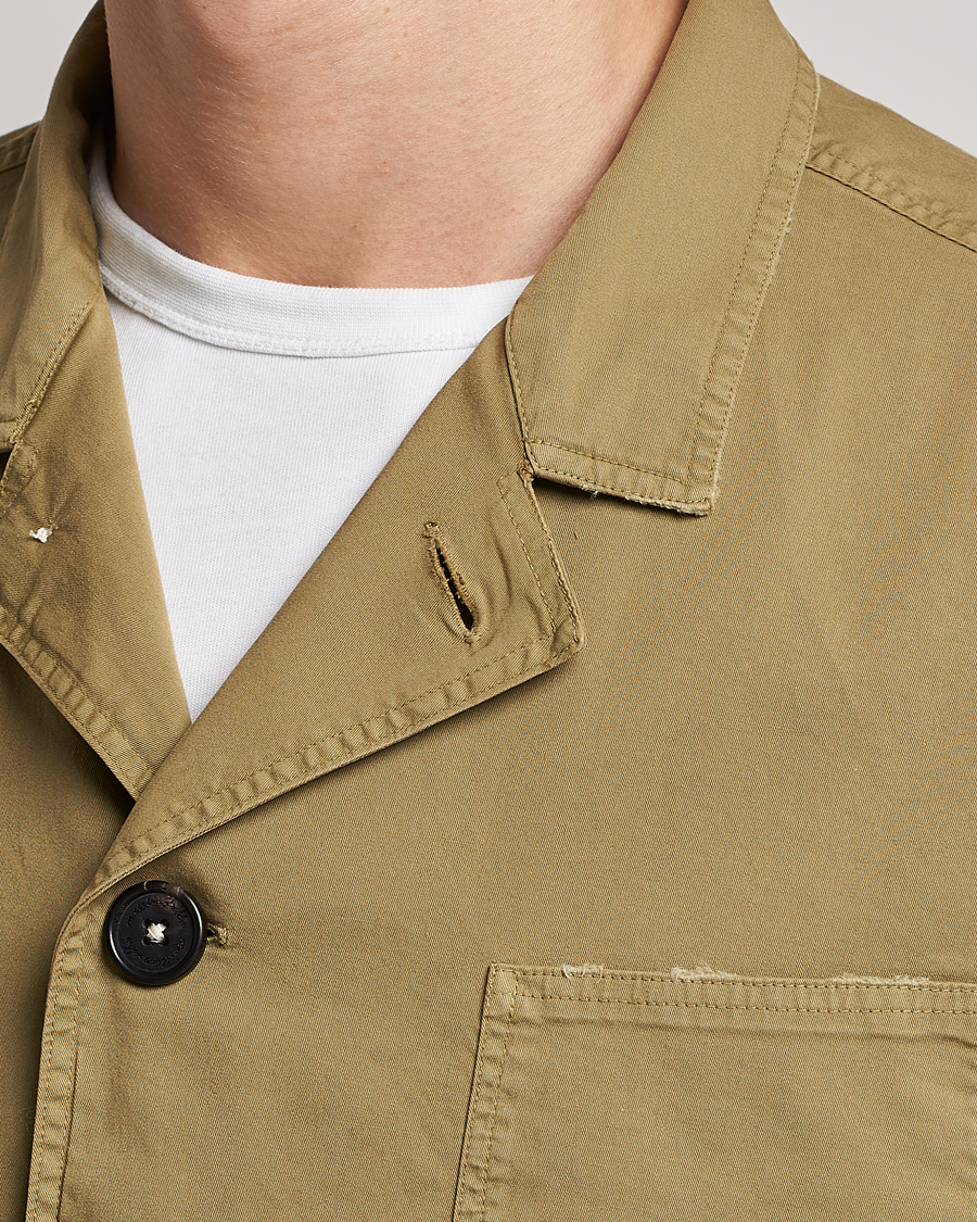 Homme | Manteaux Et Vestes | Massimo Alba | Florida Stone Washed Shirt Jacket Green Desert