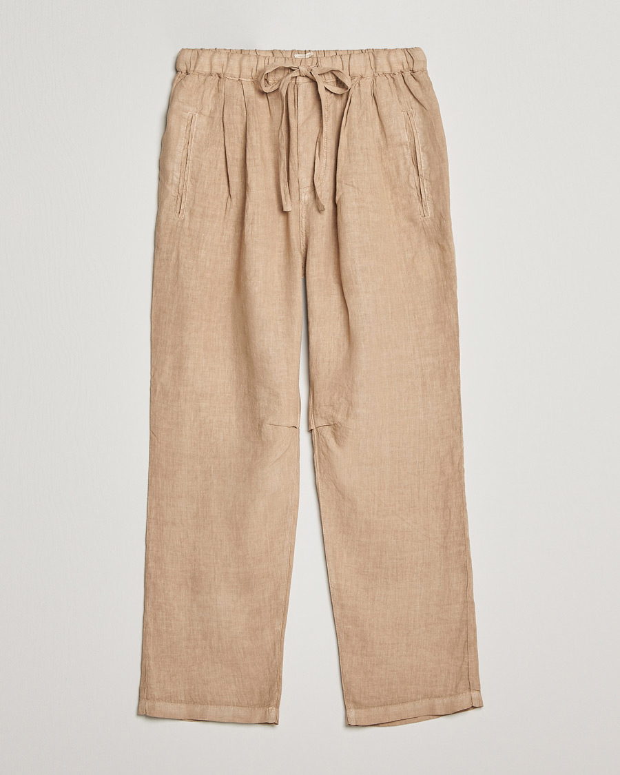 Homme | Pantalons | Massimo Alba | Keywest Linen Drawstring Pants Sand