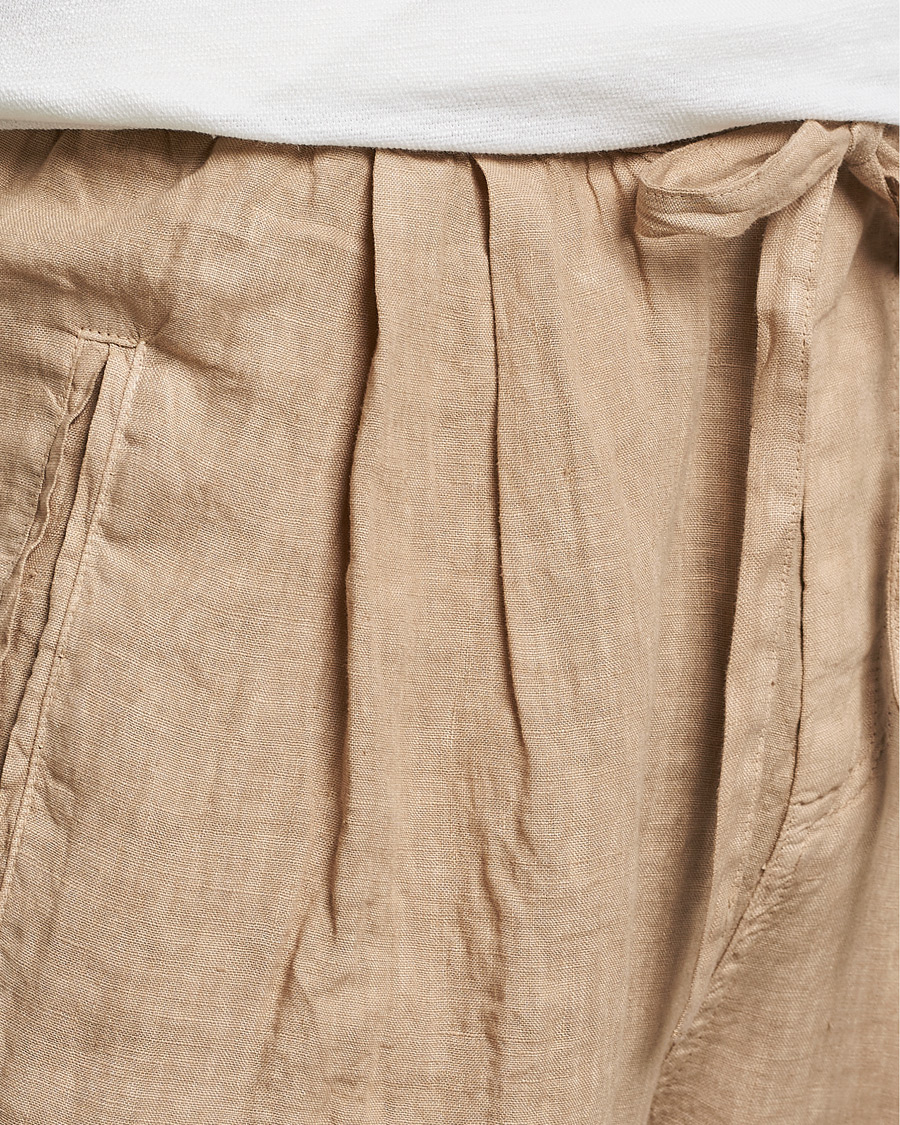 Homme | Pantalons | Massimo Alba | Keywest Linen Drawstring Pants Sand