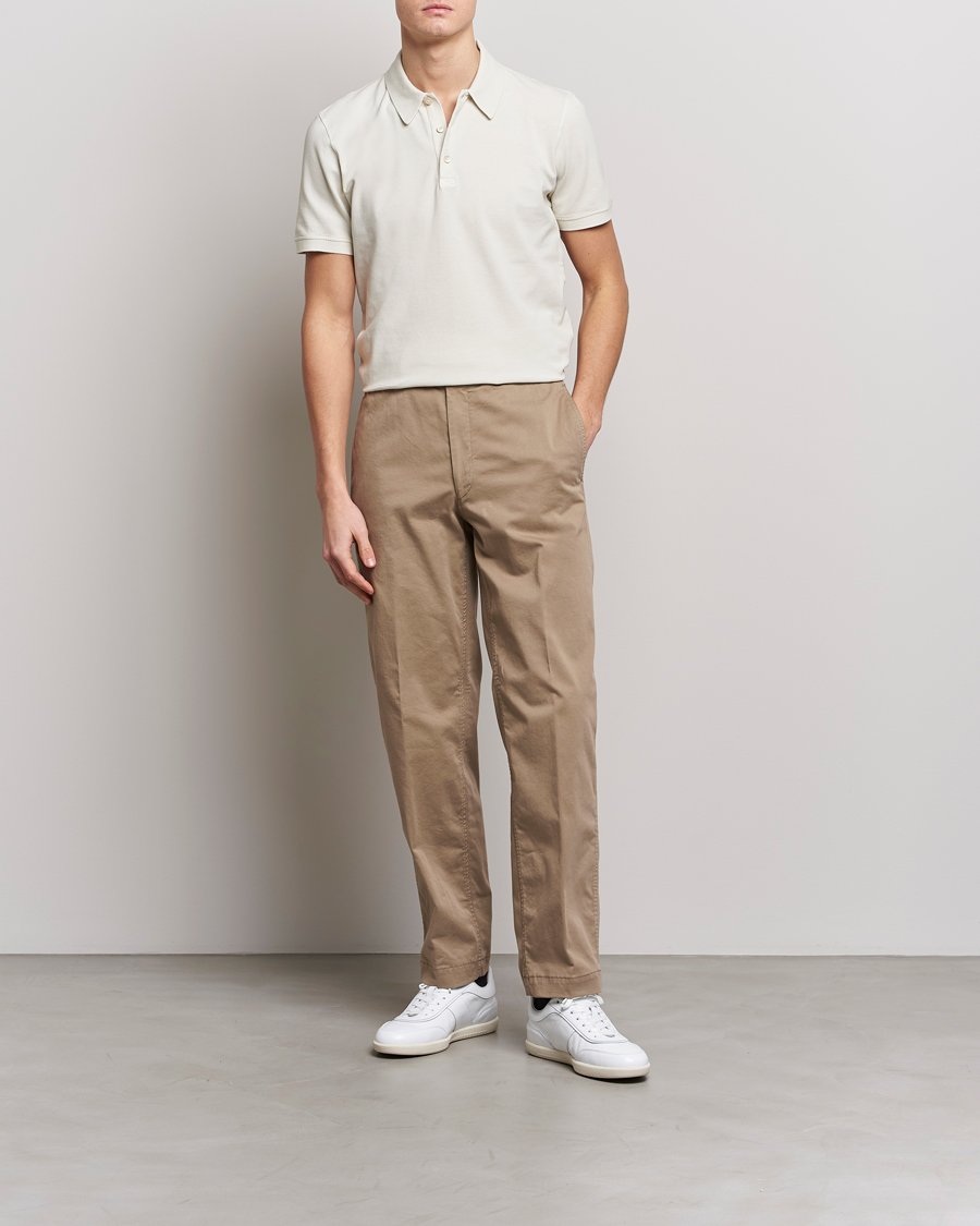 Homme | Polos | Piacenza Cashmere | Portofino Short Sleeve Polo Off White