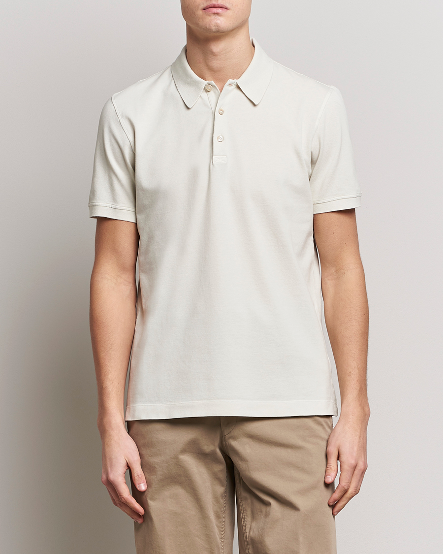 Homme | Polos | Piacenza Cashmere | Portofino Short Sleeve Polo Off White