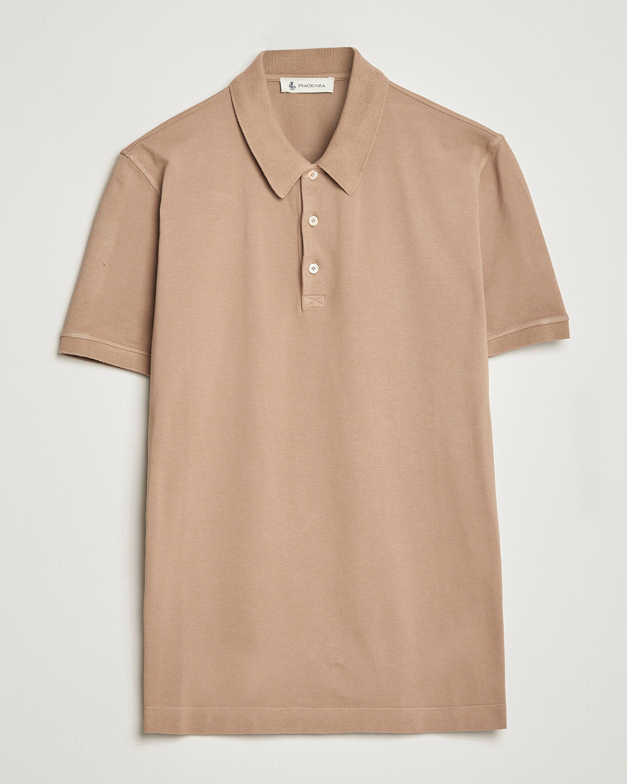 Homme | Polos | Piacenza Cashmere | Portofino Short Sleeve Polo Beige