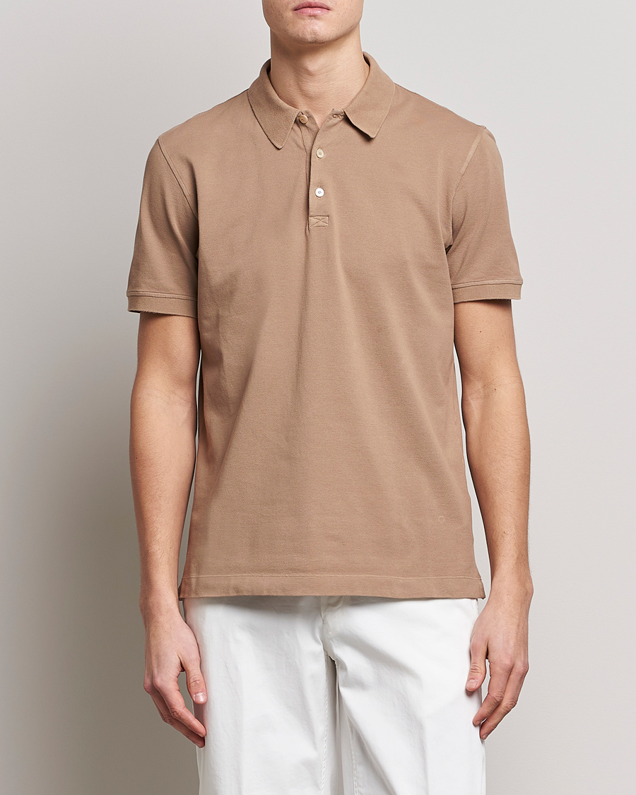 Homme | Polos | Piacenza Cashmere | Portofino Short Sleeve Polo Beige