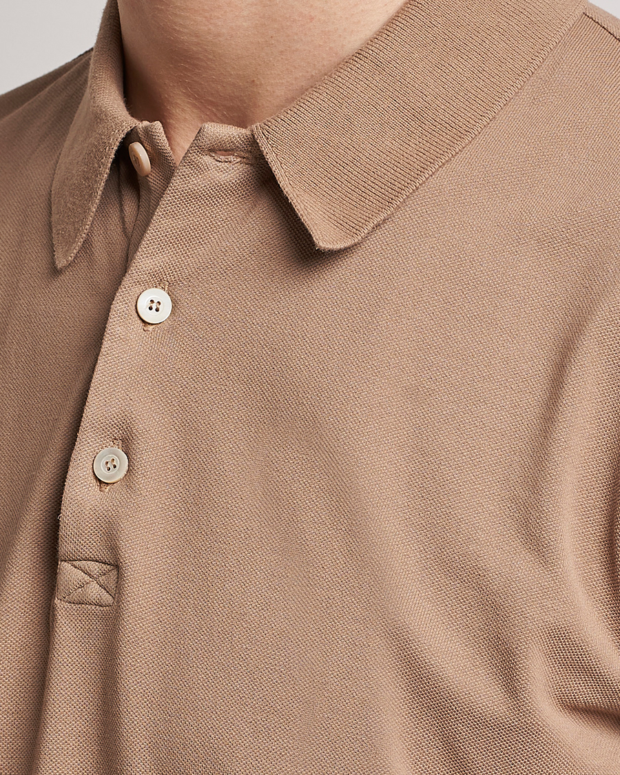 Homme | Polos | Piacenza Cashmere | Portofino Short Sleeve Polo Beige