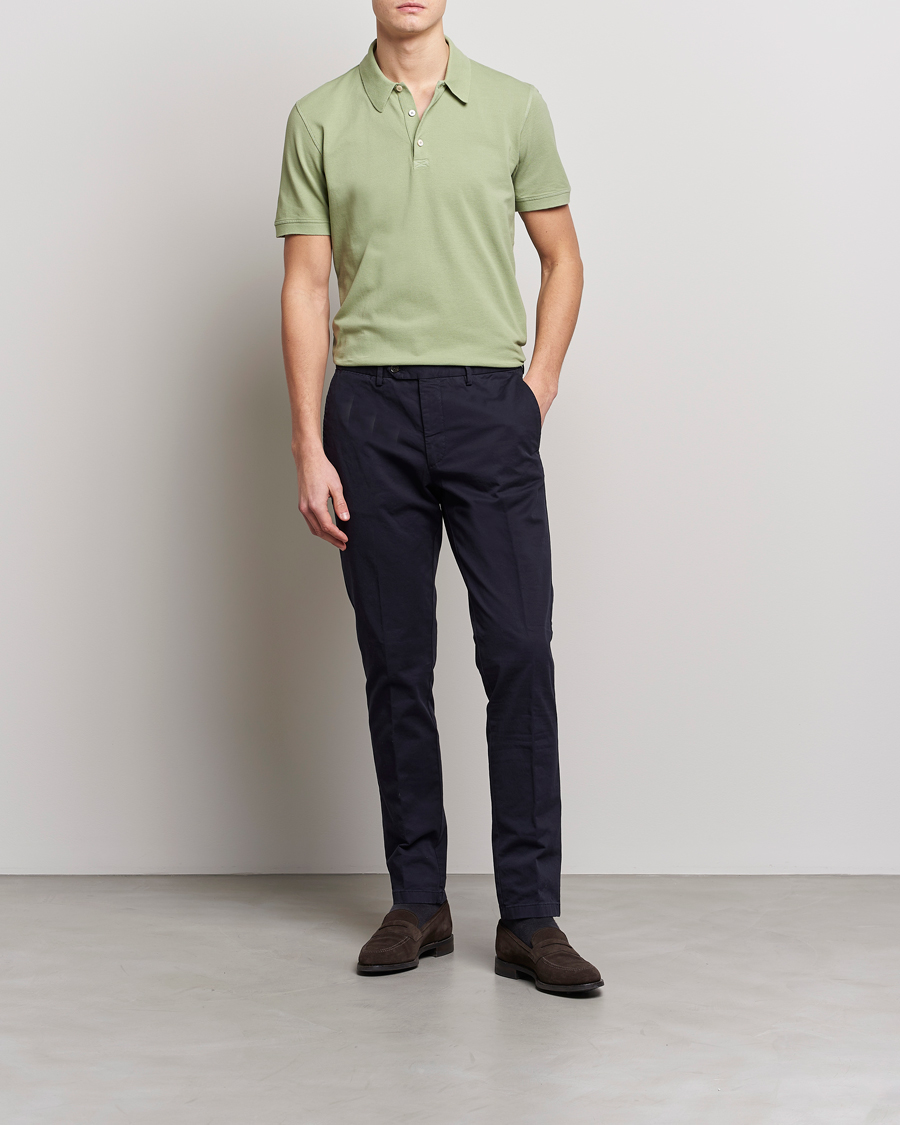 Homme | Polos | Piacenza Cashmere | Portofino Short Sleeve Polo Mint